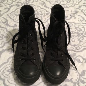 All Black Hightop Converse